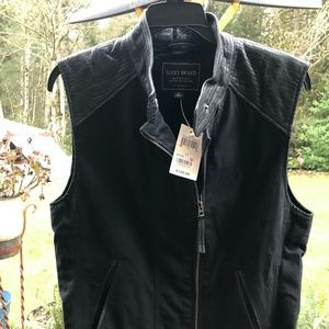 NEW Lucky Brand Womens Black Moto Vest